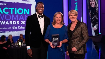 Pippa Funnell wins the BT Sport Action Woman of the Year Award